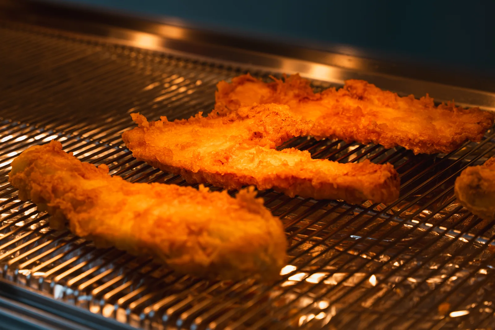 Catch of the day, battered and resting under the lamp