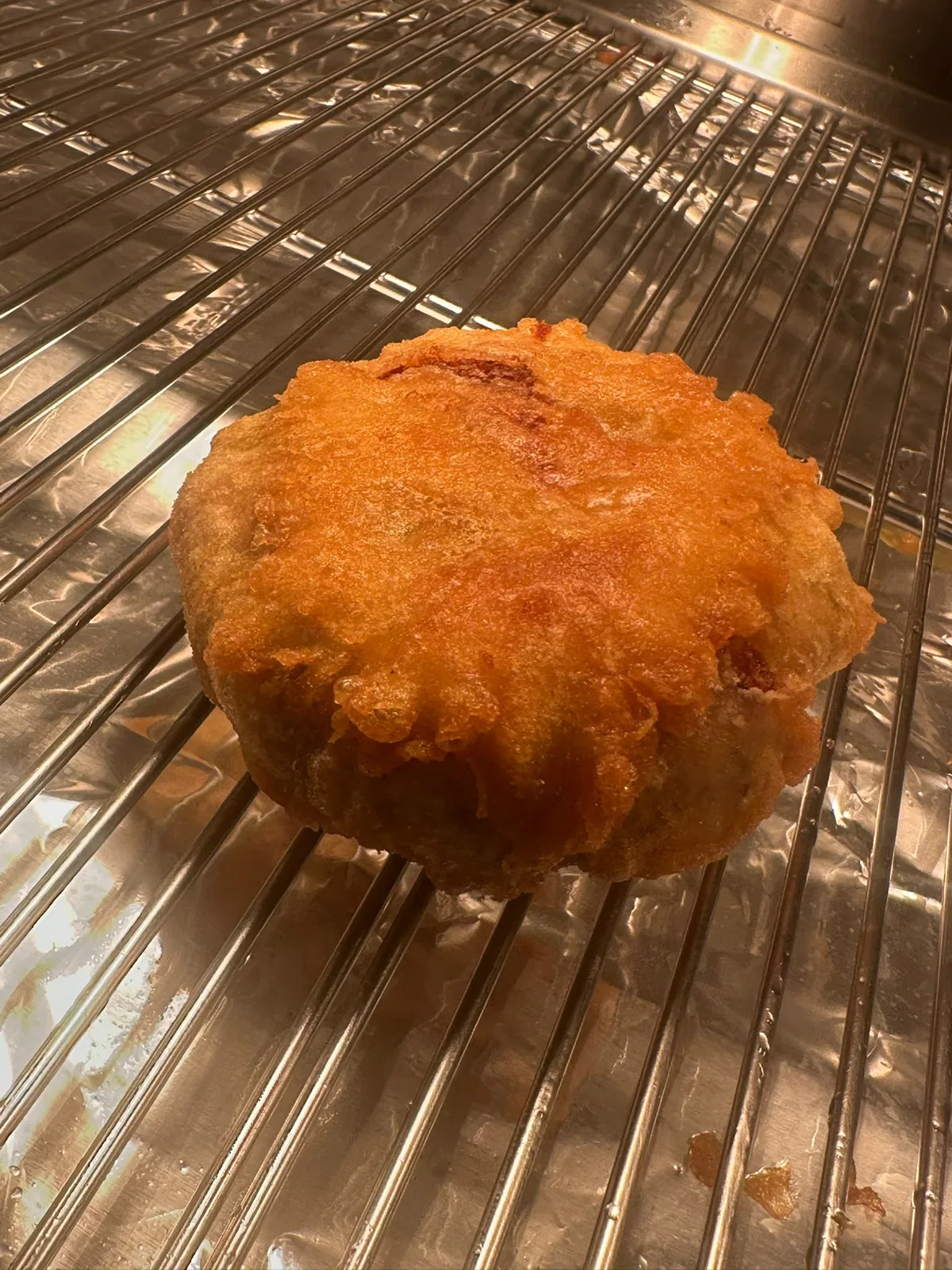 Homemade fish cake straight from the fryer